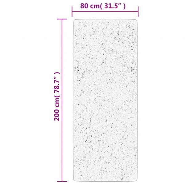 Teppich HUARTE Kurzflor Weich und Waschbar Blassrosa 80x200 cm