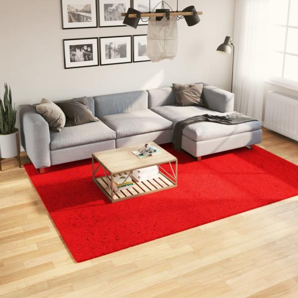 ARDEBO.de - Teppich HUARTE Kurzflor Weich und Waschbar Rot 200x280 cm