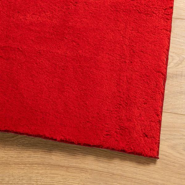 Teppich HUARTE Kurzflor Weich und Waschbar Rot 200x280 cm