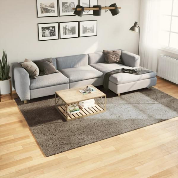 ARDEBO.de - Teppich ISTAN Hochflor Glänzend Grau 200x280 cm