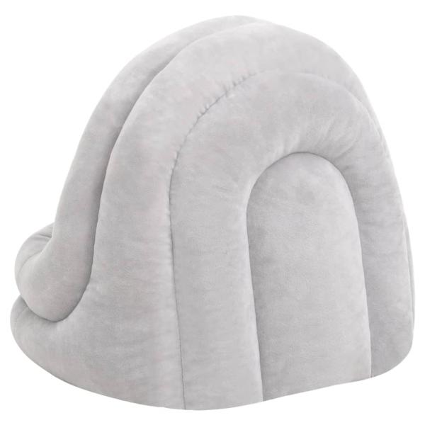 Katzenbett 40x40x35 cm Grau und Creme