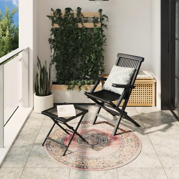ARDEBO.de - Teppich ARBIZU Indoor und Outdoor Vintage-Design Ø 120 cm