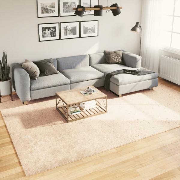 ARDEBO.de - Teppich HUARTE Kurzflor Weich und Waschbar Beige 240x340 cm