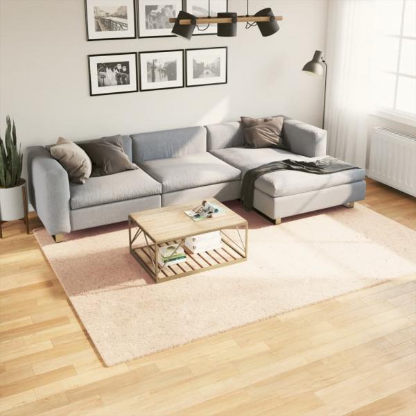 ARDEBO.de - Teppich HUARTE Kurzflor Weich und Waschbar Beige 200x280 cm
