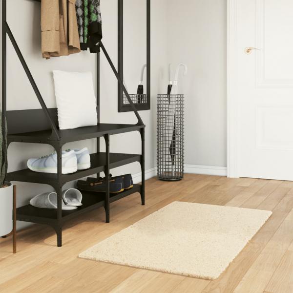 ARDEBO.de - Teppich HUARTE Kurzflor Weich und Waschbar Creme 60x110 cm