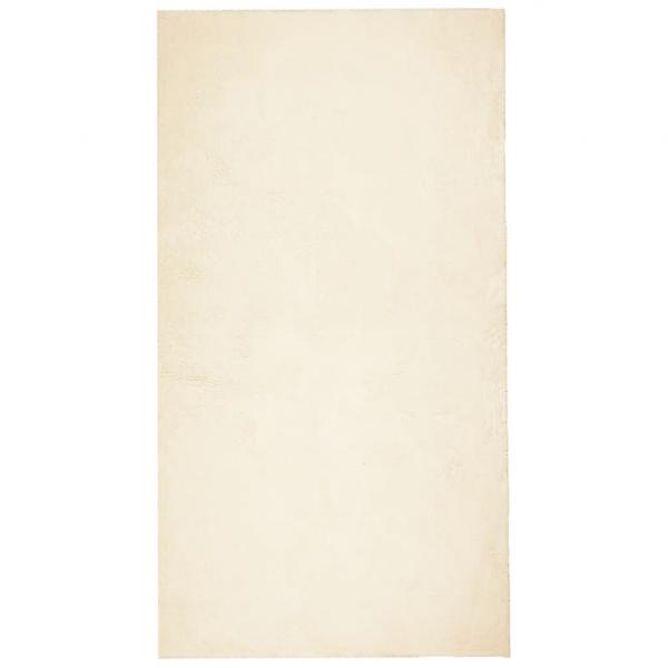 Teppich HUARTE Kurzflor Weich und Waschbar Creme 60x110 cm
