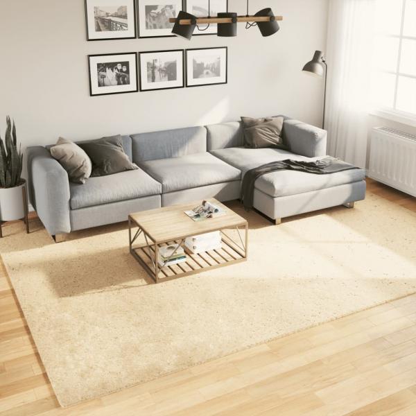 ARDEBO.de - Teppich HUARTE Kurzflor Weich und Waschbar Creme 240x340 cm