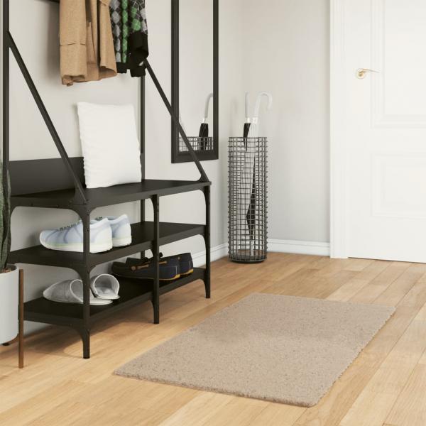 ARDEBO.de - Teppich HUARTE Kurzflor Weich und Waschbar Sandfarben 60x110 cm