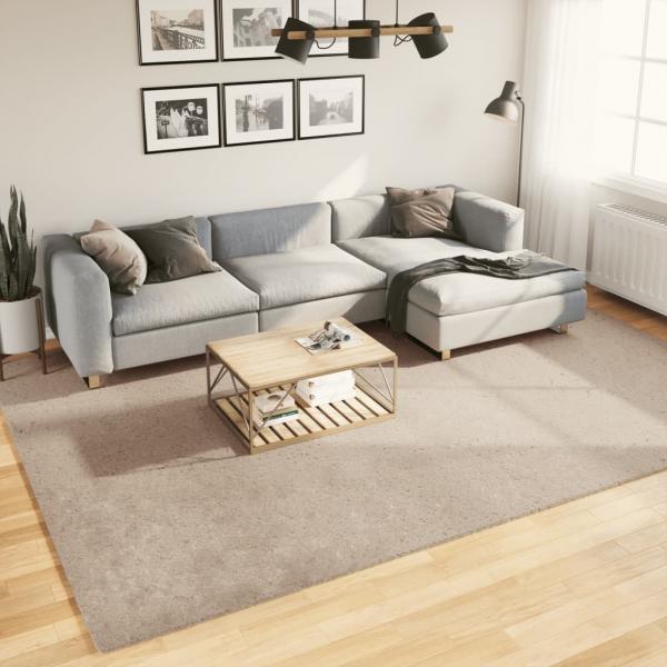 ARDEBO.de - Teppich HUARTE Kurzflor Weich und Waschbar Sandfarben 240x340cm