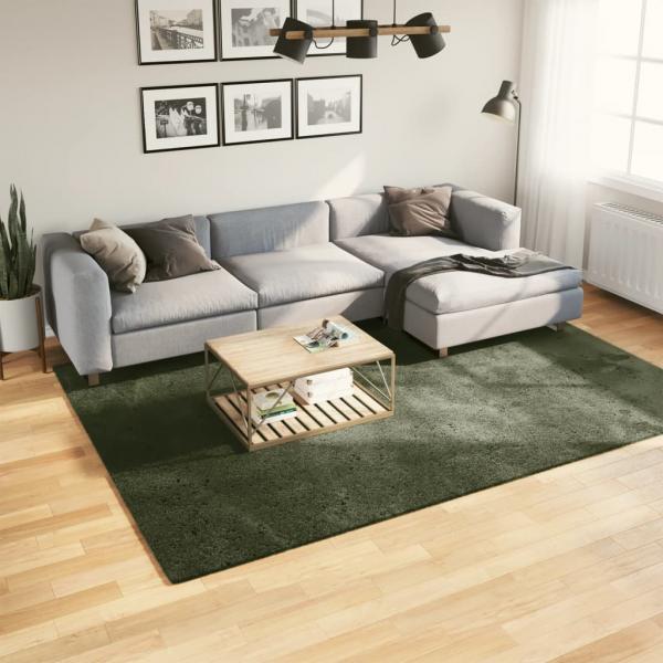 ARDEBO.de - Teppich HUARTE Kurzflor Weich und Waschbar Waldgrün 200x280 cm