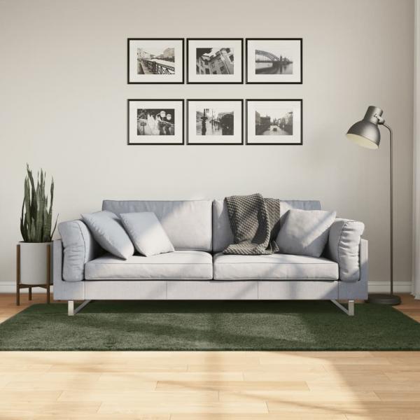 ARDEBO.de - Teppich HUARTE Kurzflor Weich und Waschbar Waldgrün 100x200 cm