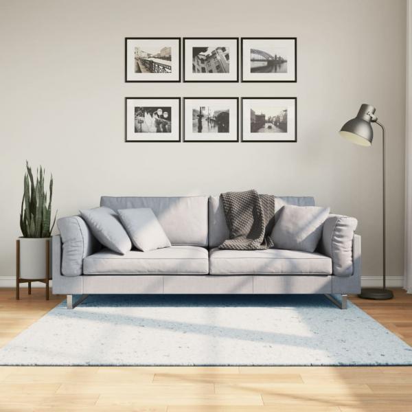 ARDEBO.de - Teppich HUARTE Kurzflor Weich und Waschbar Blau 160x160 cm