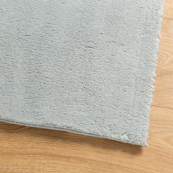 Teppich HUARTE Kurzflor Weich und Waschbar Blau 160x160 cm