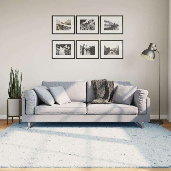 ARDEBO.de - Teppich HUARTE Kurzflor Weich und Waschbar Blau 200x200 cm