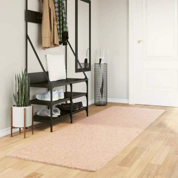 ARDEBO.de - Teppich HUARTE Kurzflor Weich und Waschbar Blassrosa 80x250 cm