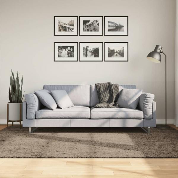 ARDEBO.de - Teppich ISTAN Hochflor Glänzend Grau 160x230 cm