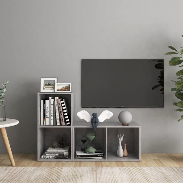 ARDEBO.de - TV-Schränke 2 Stk. Betongrau 72x35x36,5 cm Holzwerkstoff