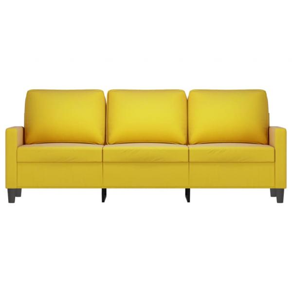 3-Sitzer-Sofa Gelb 180 cm Samt