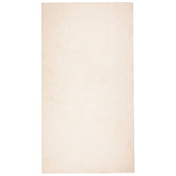 Teppich HUARTE Kurzflor Weich und Waschbar Beige 80x150 cm