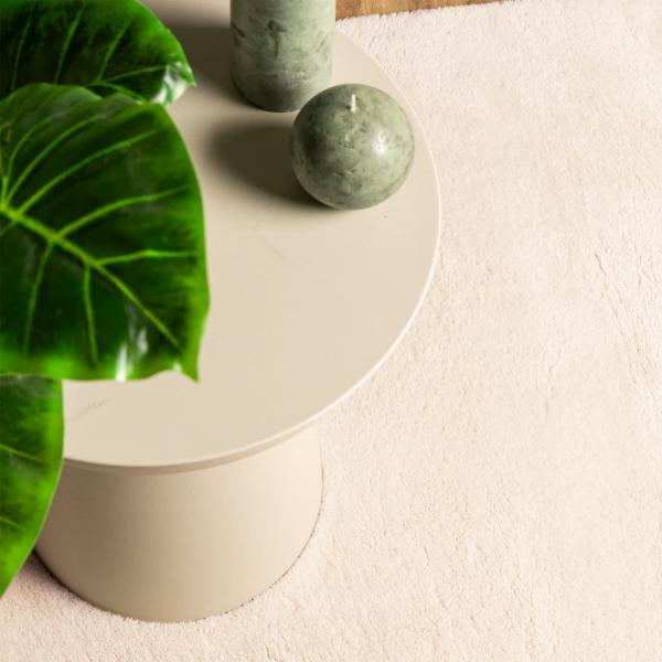 Teppich HUARTE Kurzflor Weich und Waschbar Beige 80x150 cm