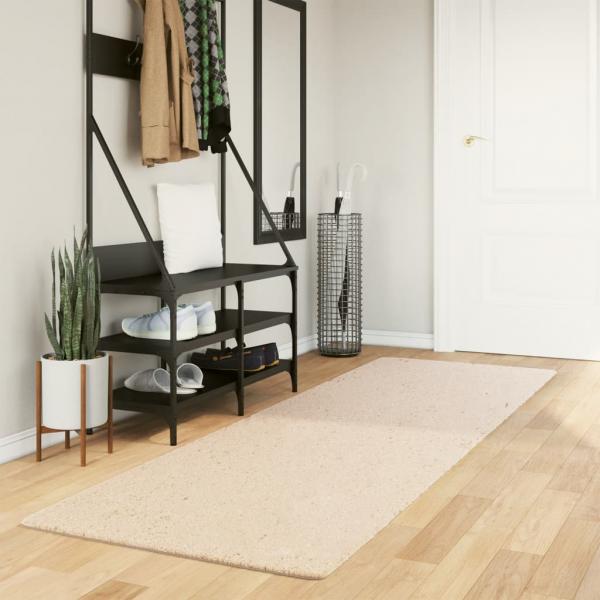 ARDEBO.de - Teppich HUARTE Kurzflor Weich und Waschbar Beige 80x250 cm