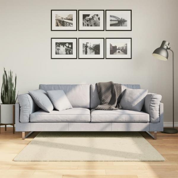 ARDEBO.de - Teppich HUARTE Kurzflor Weich und Waschbar Creme 120x120 cm