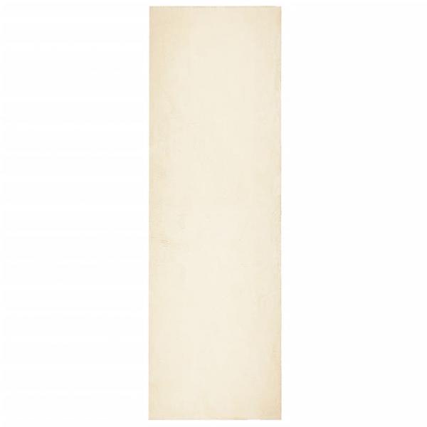 Teppich HUARTE Kurzflor Weich und Waschbar Creme 80x250 cm