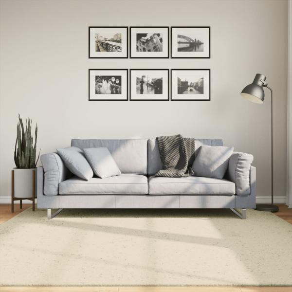 ARDEBO.de - Teppich HUARTE Kurzflor Weich und Waschbar Creme 200x200 cm