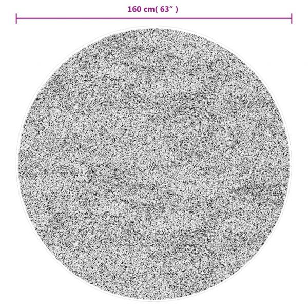 Teppich HUARTE Kurzflor Weich und Waschbar Sandfarben Ø 160 cm