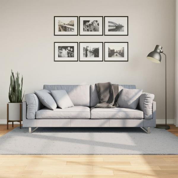 ARDEBO.de - Teppich HUARTE Kurzflor Weich und Waschbar Grau 140x200 cm
