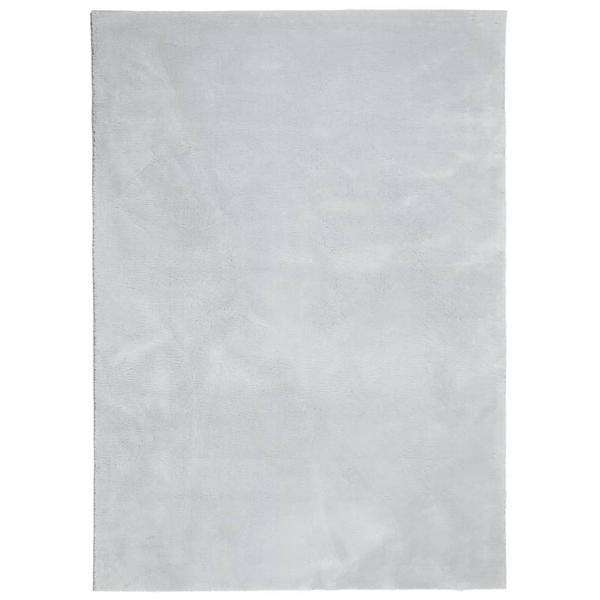 Teppich HUARTE Kurzflor Weich und Waschbar Grau 140x200 cm