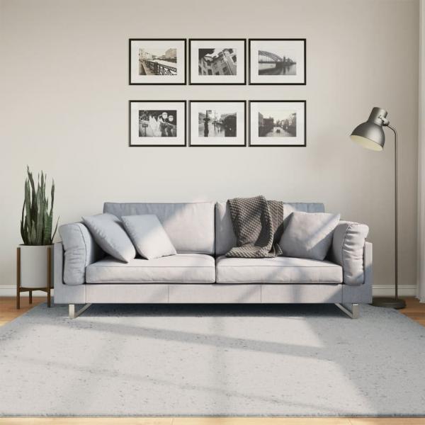 ARDEBO.de - Teppich HUARTE Kurzflor Weich und Waschbar Grau 200x200 cm