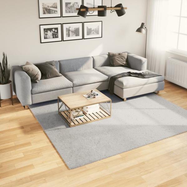 ARDEBO.de - Teppich HUARTE Kurzflor Weich und Waschbar Grau 240x240 cm