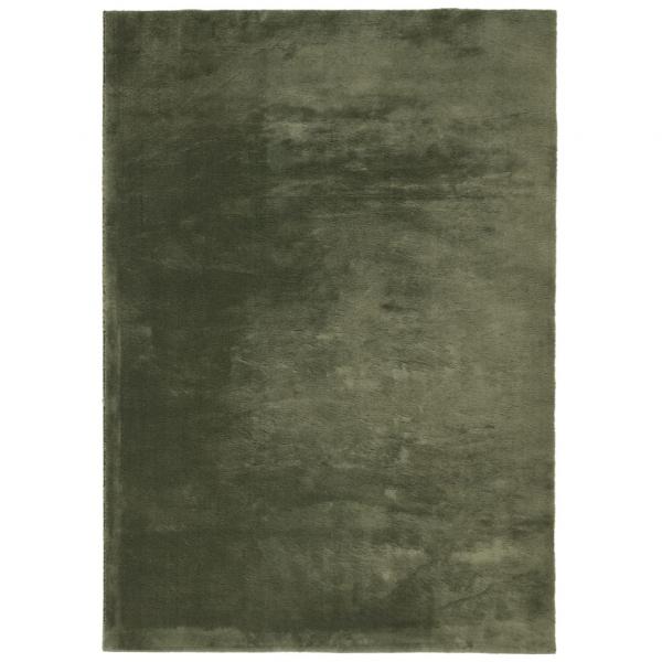 Teppich HUARTE Kurzflor Weich und Waschbar Waldgrün 140x200 cm