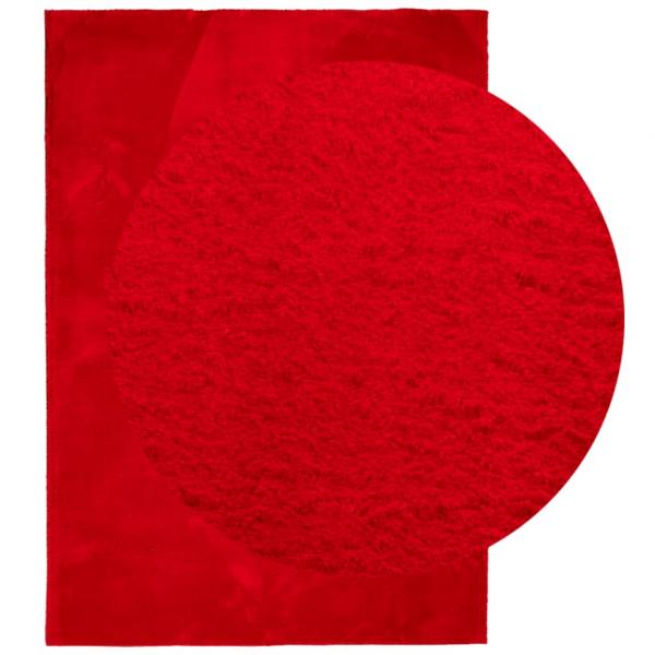 Teppich HUARTE Kurzflor Weich und Waschbar Rot 140x200 cm