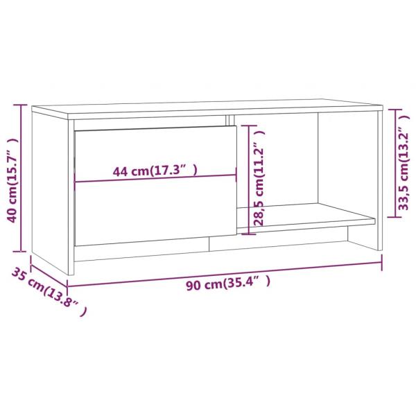 TV-Schrank Grau Sonoma 90x35x40 cm Holzwerkstoff