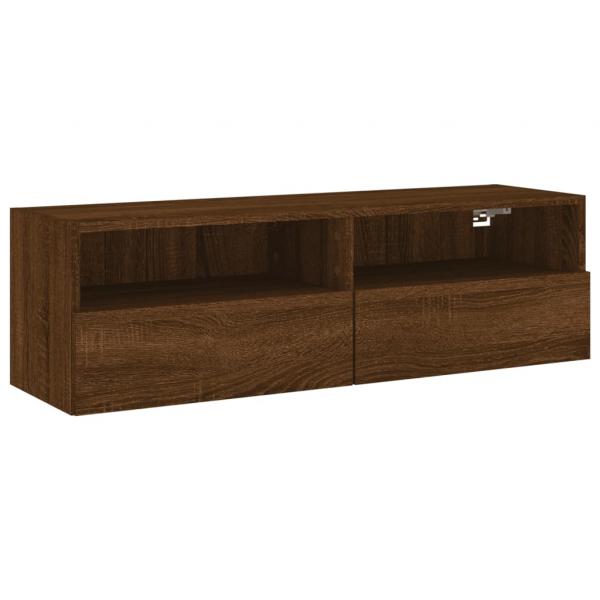 TV-Wandschrank Braun Eiche-Optik 100x30x30 cm Holzwerkstoff