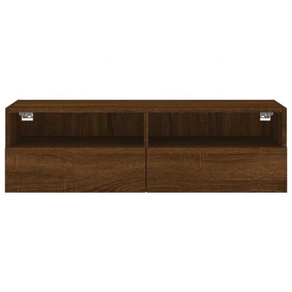 TV-Wandschrank Braun Eiche-Optik 100x30x30 cm Holzwerkstoff