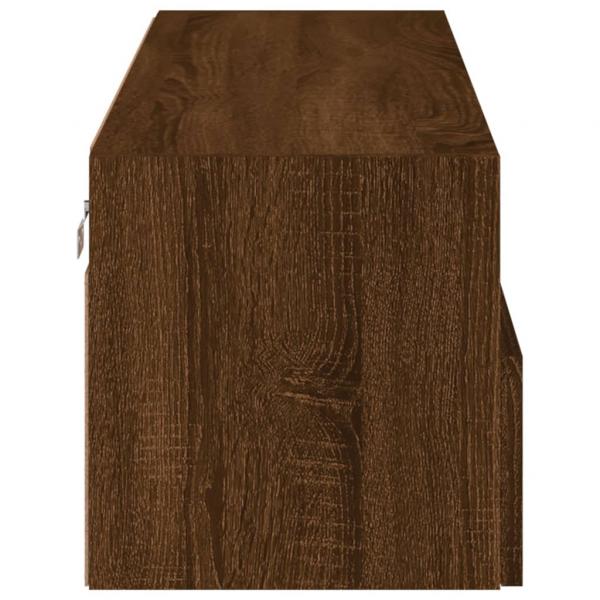 TV-Wandschrank Braun Eiche-Optik 100x30x30 cm Holzwerkstoff