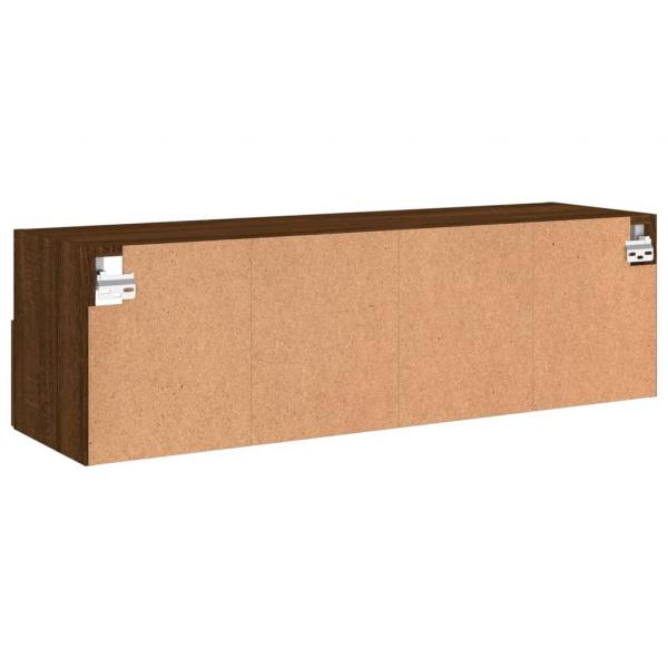 TV-Wandschrank Braun Eiche-Optik 100x30x30 cm Holzwerkstoff