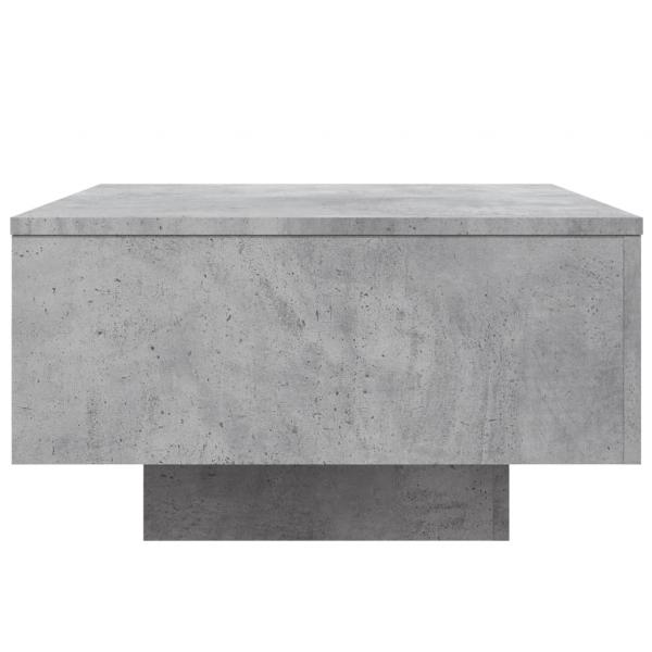 Couchtisch mit LED-Leuchten Betongrau 55x55x31 cm