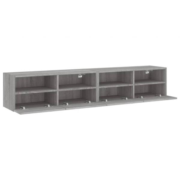 TV-Wandschränke 2 Stk. Grau Sonoma 80x30x30 cm Holzwerkstoff