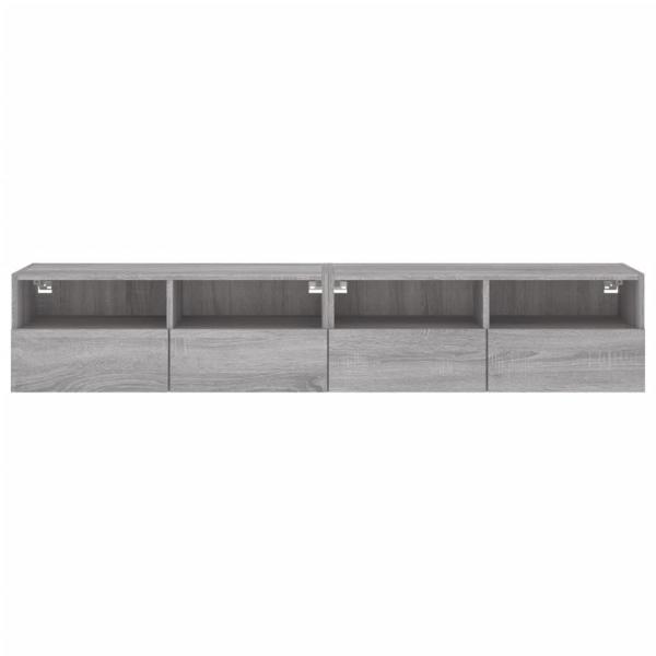 TV-Wandschränke 2 Stk. Grau Sonoma 80x30x30 cm Holzwerkstoff