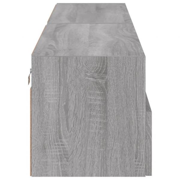 TV-Wandschränke 2 Stk. Grau Sonoma 80x30x30 cm Holzwerkstoff