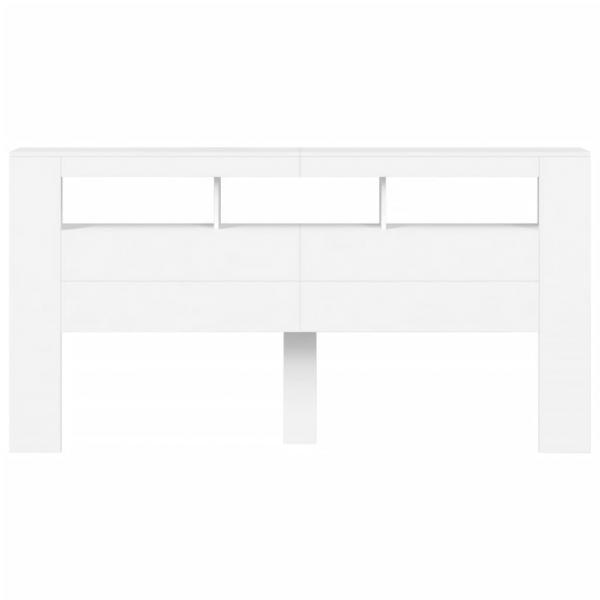 LED-Kopfteil Weiß 200x18,5x103,5 cm Holzwerkstoff