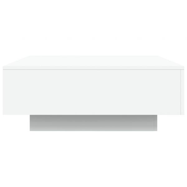 Couchtisch mit LED-Leuchten Weiß 80x80x31 cm