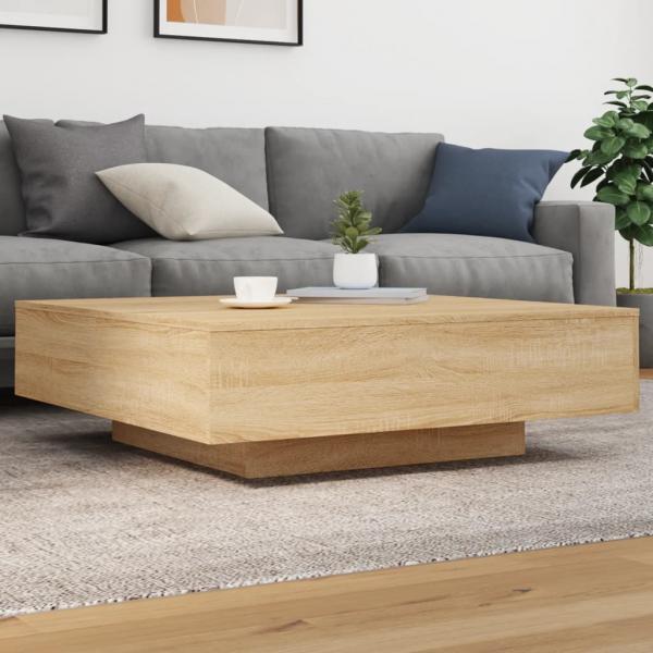 ARDEBO.de - Couchtisch Sonoma-Eiche 100x100x31 cm Holzwerkstoff