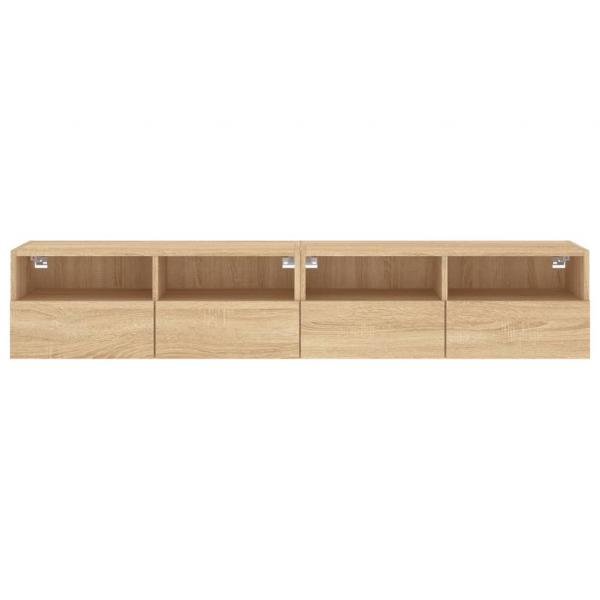 TV-Wandschränke 2 Stk. Sonoma-Eiche 80x30x30 cm Holzwerkstoff