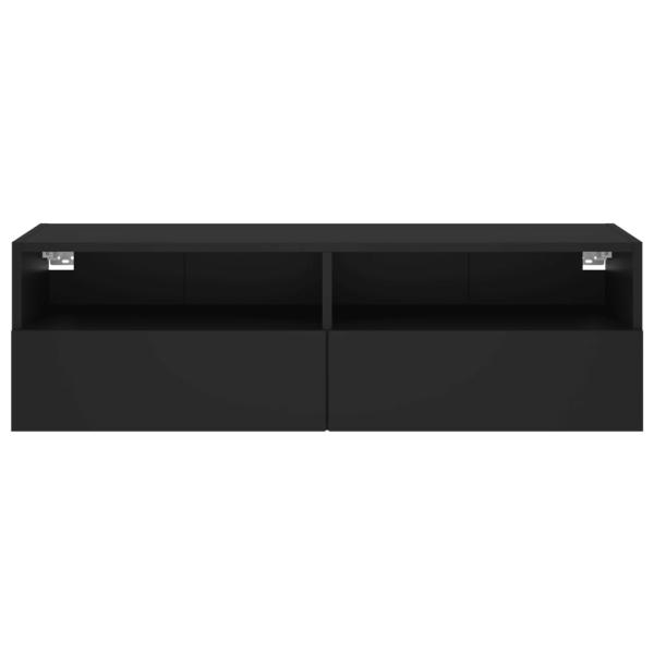 TV-Wandschrank Schwarz 100x30x30 cm Holzwerkstoff