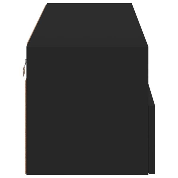 TV-Wandschrank Schwarz 100x30x30 cm Holzwerkstoff